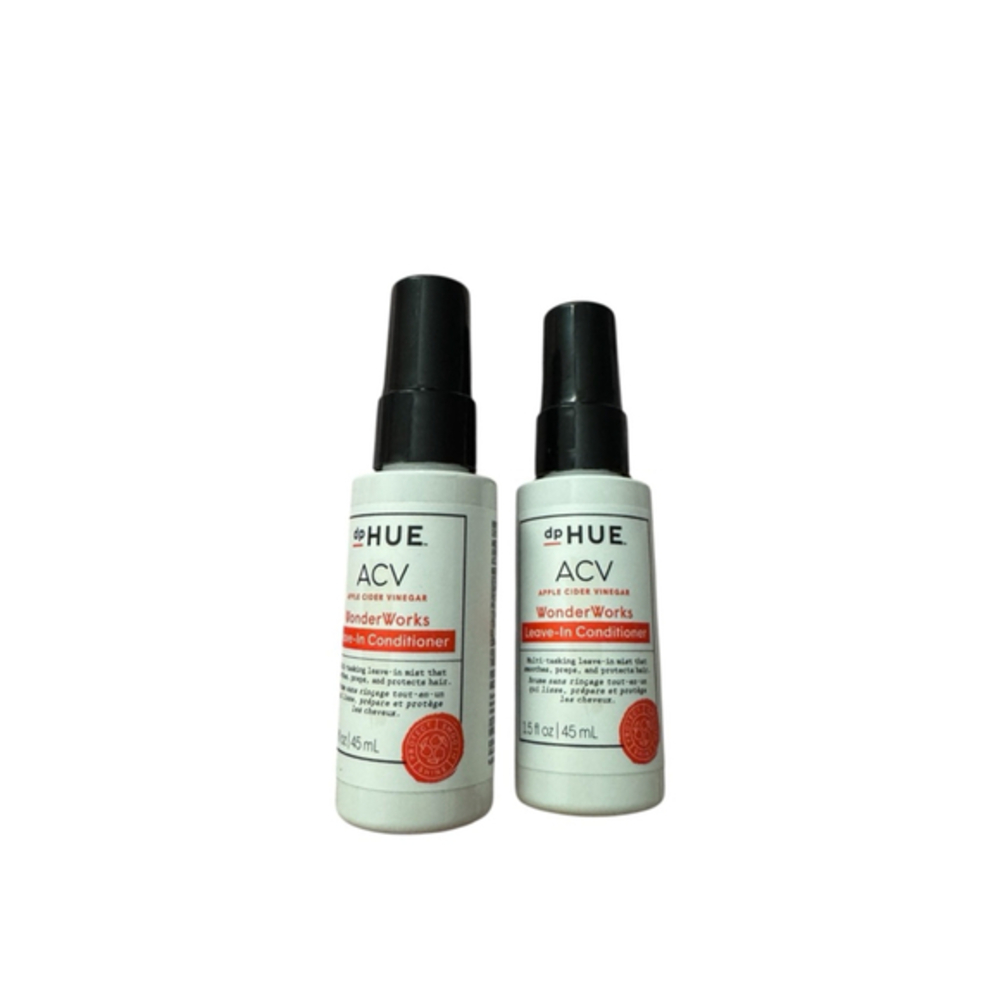 New trial sized 2 x dp HUE ACV Leave-In Conditioner, 45 mL